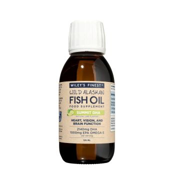 Wiley’s Finest Wild Alaskan Fish Oil Рибено масло Омега-3 с високо съдържание на DHA x125мл