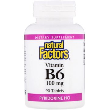 Витамин B6 100мг х90 таблетки Natural Factors