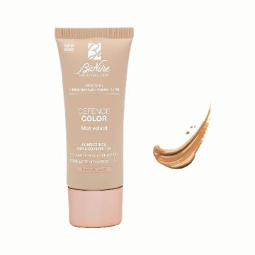 Bionike Defence Color Mat Velvet Матиращ фон дьо тен за лице SPF15 за чувствителна и нетолерантна кожа х30 мл, 405 Miel Dore