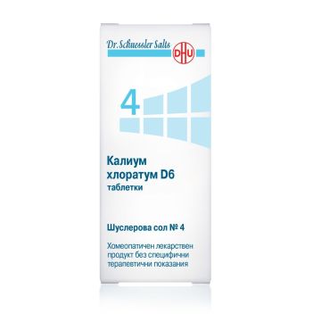 Шуслерова сол No.4 Калиум Хлоратум D6 при прогресиращи остри възпаления x420 таблетки