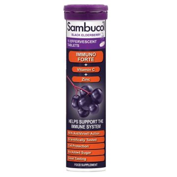 Immuno Forte при Настинка и Грип x15 ефервесцентни таблетки Sambucol