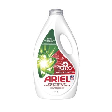 Ariel Extra Stain Removal Течен перилен препарат х2,250 л, 50 пранета