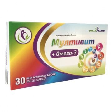 Мултивит и Омега 3 х30 капсули Phyto Pharma