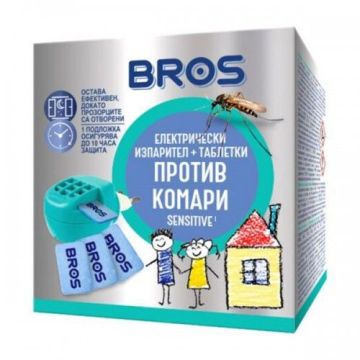 Bros Sensitive Елекрически изпарител + таблетки против комари