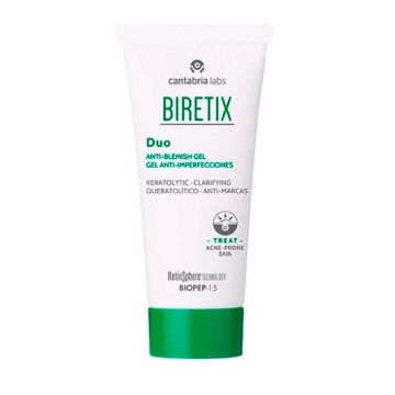 Cantabria Labs Biretix Duo Дуо гел за лице против петна, предизвикани от акне x30 мл