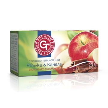 GT Плодово-билков чай с ябълка и канела х20 пакетчета