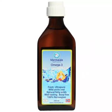 Норвежко рибено масло Омега-3 х250 ml Mermaids Havfruene