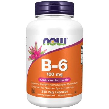 B-6 Витамин B6 100 mg х250 капсули Now Foods