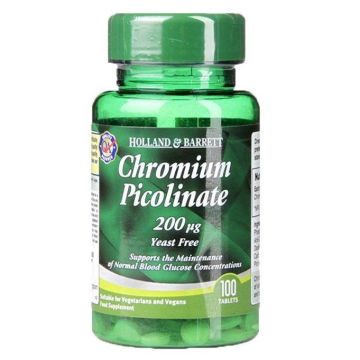 Хром пиколинат 200 мкг х100 таблетки Holland and Barrett