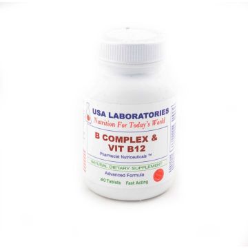 В комплекс с витамин В12 х60 таблетки USA Laboratories
