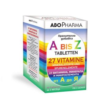 Витамини и Минерали от А до Я x60 таблетки Abopharma