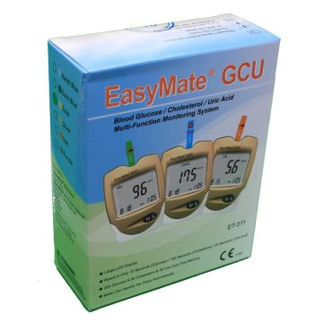 EasyMate GCU Биохимичен анализатор за мониторинг на кръвна захар, холестерол и пикочна киселина