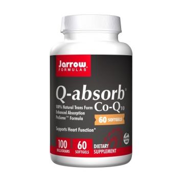 Q-absorb Co-Q10 За поддържане на сърдечната функция, 100 мг.  x60 софтгел капсули, Jarrow