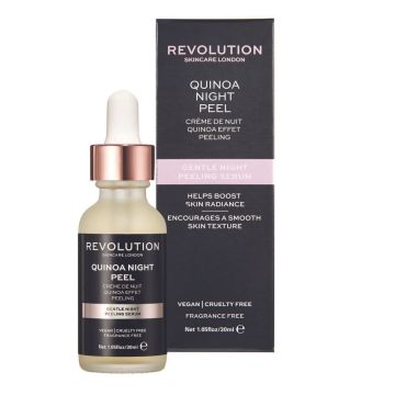 Revolution Skincare Quinoa  Нощен серум пилинг за лице с екстракт от киноа x30 мл