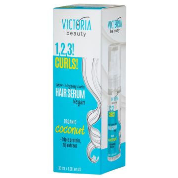 Victoria Beauty 1.2.3! CURLS! Серум за коса с екстракт от кокос x30 мл