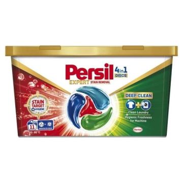 Persil Discs 4in1 Expert Концентриран перилен препарат на дози за бяло пране x11 броя