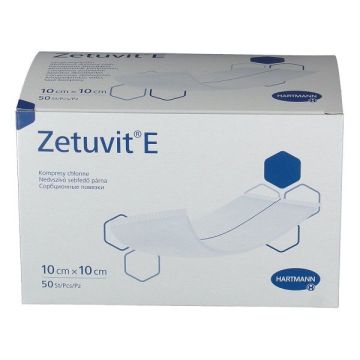 Hartmann Zetuvit Е Хипоалергична четирислойна превръзка 10х10 см х50 броя