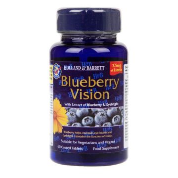 Blueberry Vision Комплекс за здрави очи х60 таблетки Holland & Barrett