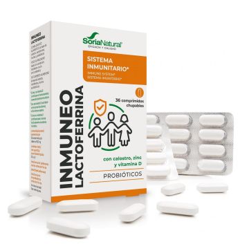 Имунео Лактоферин за имунитета и червата 900 mg х36 смучещи таблетки Soria Natural