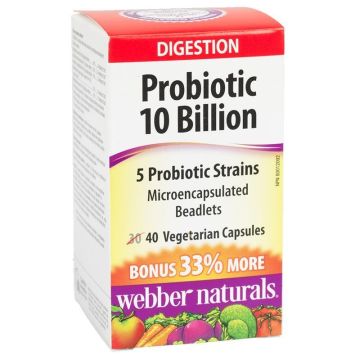 Пълноценен пробиотик 10 млрд CFU х40 капсули Webber Naturals