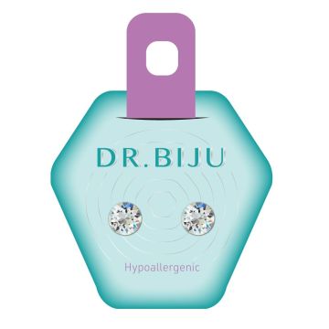 Dr.Biju Хипоалергенни обеци Xirius Crystal 7.1 мм, DXI71C001