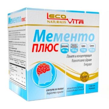 Мементо Плюс за памет, концентрация и енергия 25 мл х20 ампули за пиене Lekovita