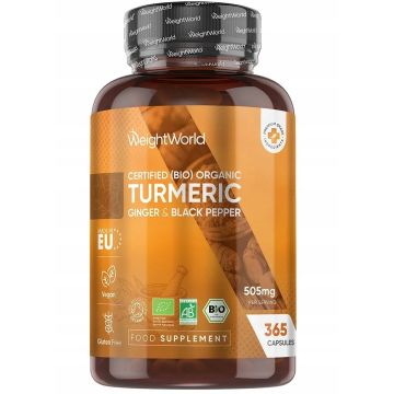 Куркума с Джинджифил и Черен пипер за здрави стави х365 капсули Weight World