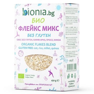 Био флейкс без глутен микс х450 грама Bionia