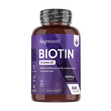 Биотин 12000 μg х365 таблетки Weight World