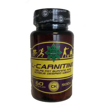 L-Carnitine За редуциране на подкожните мазнини 500 мг х60 капсули Cvetita Herbal