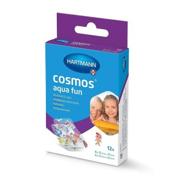 Hartmann Cosmos Aqua Fun Непромокаеми пластири в 2 размера x12 броя