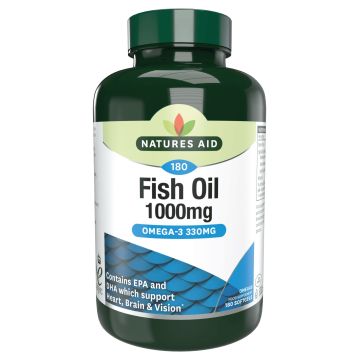 Рибено масло 1000mg Омега-3 х180 капсули Natures Aid