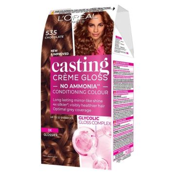 Loreal Paris Casting Creme Gloss Боя за коса без амоняк x120 мл, 535 Chocolate