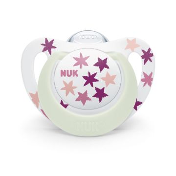 Nuk Star Night Залъгалка силикон за деца от 18 до 36 месеца x1 брой