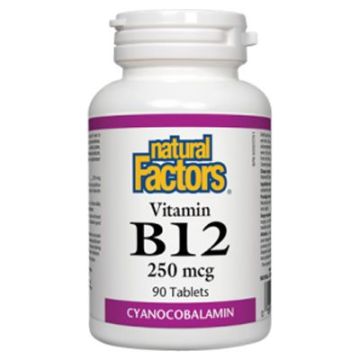 Витамин В12 250мкг х90 таблетки Natural Factors