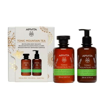 Apivita Tonic Mountain Tea Комплект Ревитализираща грижа за тялото
