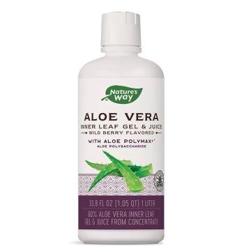 Aloe Vera Gel & Juice Wild Berry Алое Вера (гел и сок) с вкус на горски плодове х1 литър Nature's Way