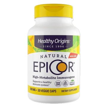 EpiCor Ферментирали дрожди 500 mg х60 капсули Healthy Origins
