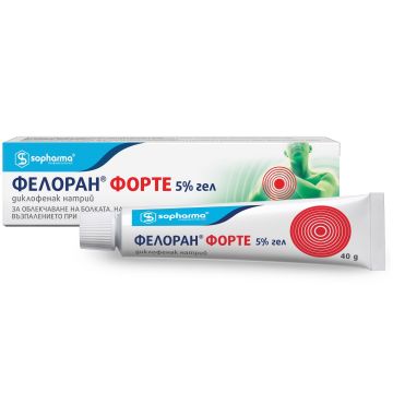 Фелоран Форте 5% Гел при болка и възпаление в сухожилията х40 грама Sopharma