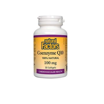 Коензим Q10 За здраво сърце 100 мг x30 софтгел капсули Natural Factors