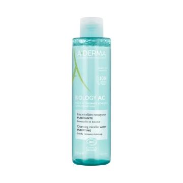 A-Derma Biology AC Почистваща мицеларна вода за лице за мазна и склонна към акне кожа x200 мл
