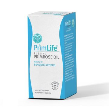 Primlife Масло от вечерна иглика при менопауза 500 mg х100 меки капсули Naturprodukt
