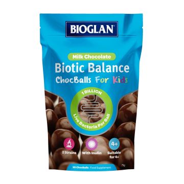 Biotic Balance ChocBalls for Kids Пробиотик за деца х30 шоколадови топчета Bioglan