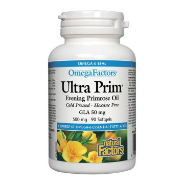 Ultra Prim Масло от Вечерна иглика 500 мг х90 софтгел капсули Natural Factors