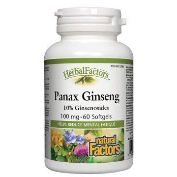 Женшен (корейски) за тонус и енергия 100 мг x60 софтгел капсули Natural Factors