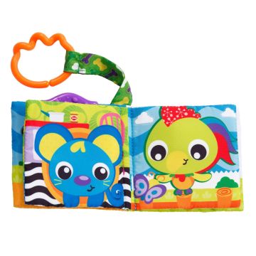 Playgro Текстилна книжка-гризалка Ден във фермата за деца над 3 месеца, PG0164