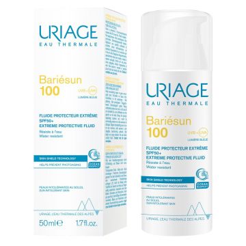 Uriage Bariesun 100 Слънцезащитен флуид за лице за екстремна защита SPF50+ за чувствителна кожа x50 мл