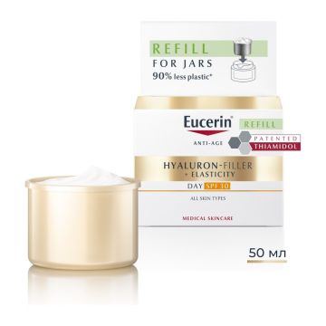 Eucerin Hyaluron-Filler+Elasticity Дневен крем за лице SPF30 x50 мл, рефил