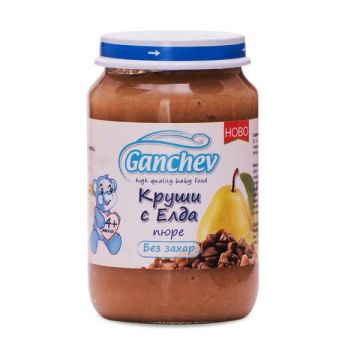 Ganchev Пюре круши с елда за бебета и деца от 4 месечна възраст х190 грама