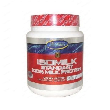 Biogame IsoMilk 100% Млечен протеин за натрупване на мускулна маса С аромат ягода х250 грама